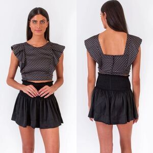 NWOT KOCH CECILIA TOP BLACK DIAMOND *LIMITED*EDITION, XS $265 C34